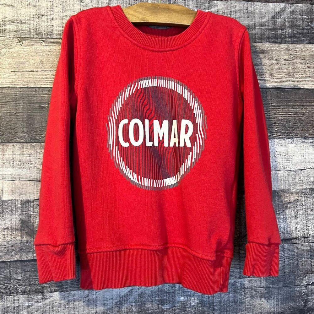Colmar Red Crewneck Sweatshirt 4Y‎ Boys Girls Casual Wear Quiet Luxury Designer